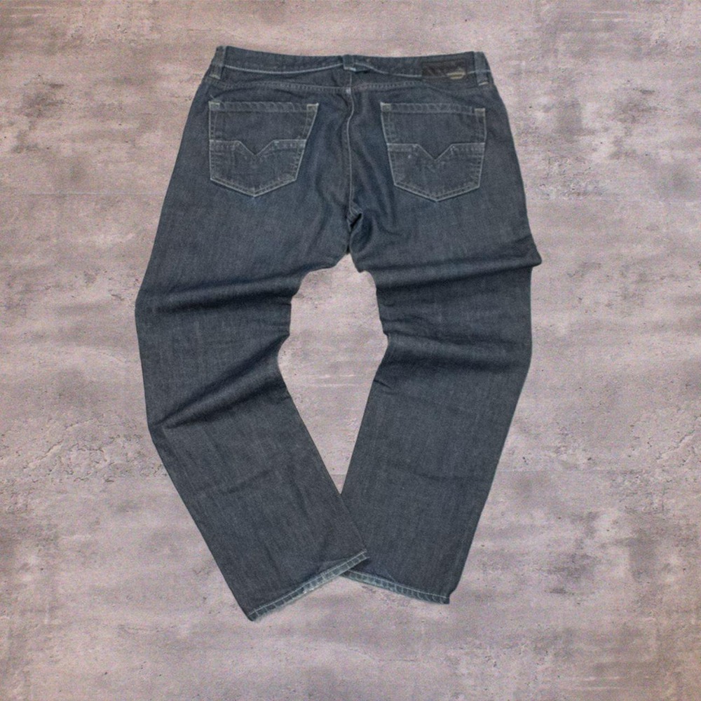00'S Diesel Industry's Indigo Baggy Relax Fit Wide Legged Denim Jean's Pant's